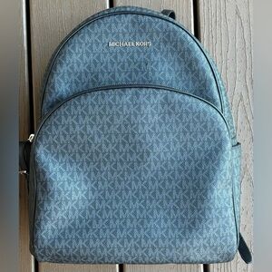 Michael Kors Abbey Large Black Logo Backpack